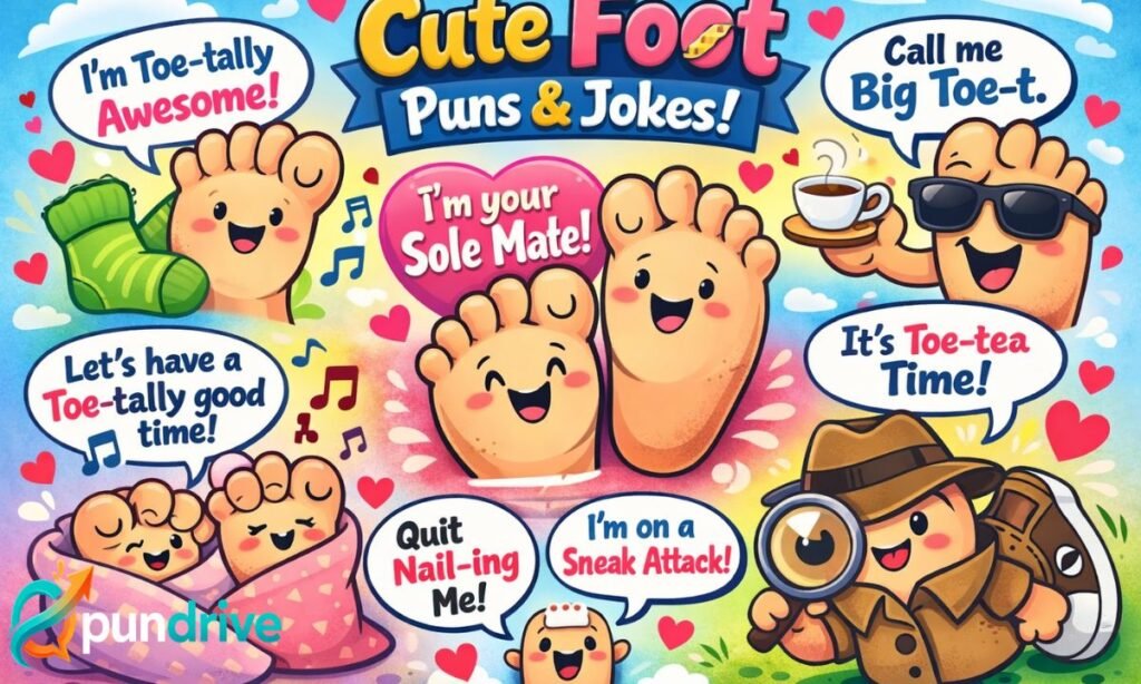 Cute foot puns and jokes