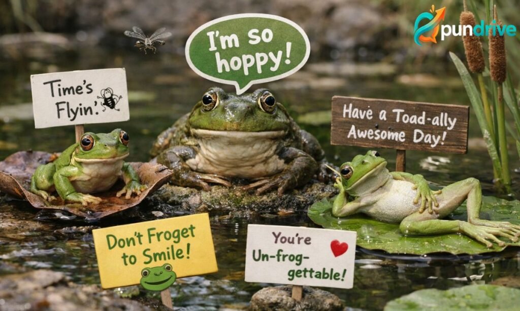 Frog puns captions