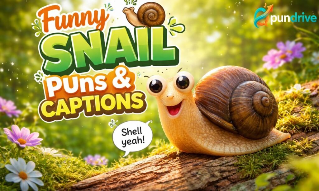 Funny Snail Puns Captions