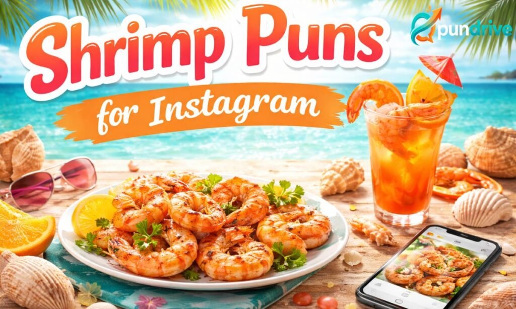 Shrimp puns for Instagram