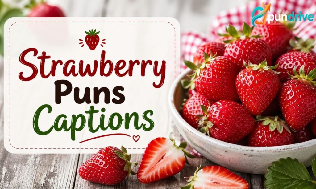 Strawberry puns captions
